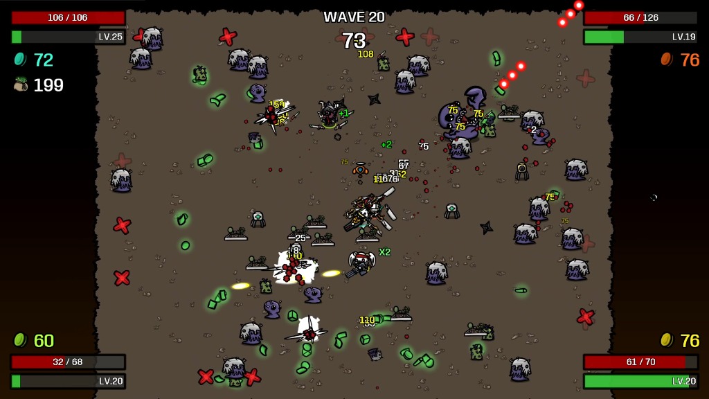 Character selection screen showing different potato variants