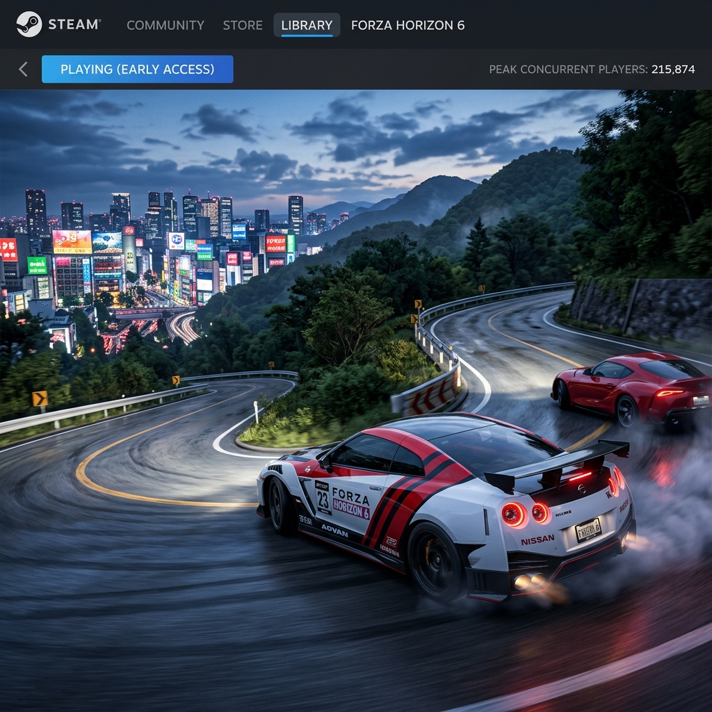 Forza Horizon 6 more than doubles Forza Horizon 5’s Steam peak during early access