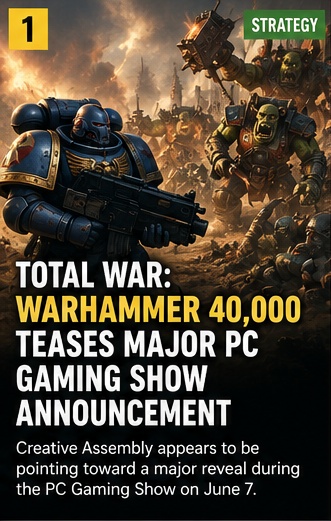 Total War: Warhammer 40,000 teases major PC Gaming Show announcement
