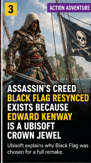 Assassin’s Creed Black Flag Resynced exists because Edward Kenway is one of Ubisoft’s crown jewels