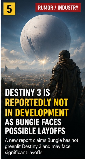 Destiny 3 is reportedly not in development as Bungie faces possible layoffs