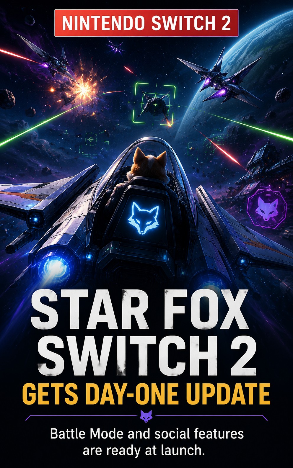 Star Fox Switch 2 will receive day-one update with Battle Mode support