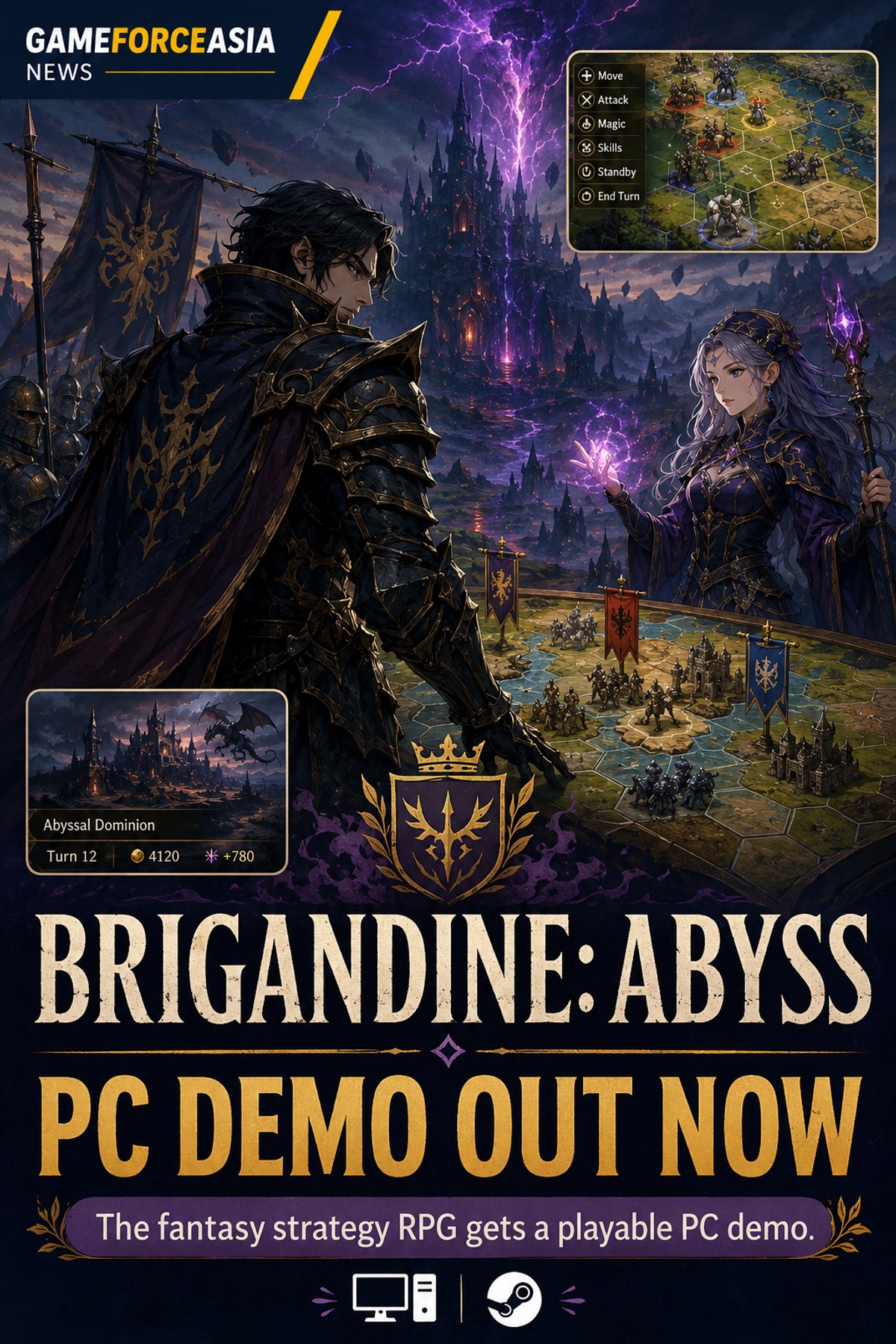Brigandine: Abyss demo now available on PC