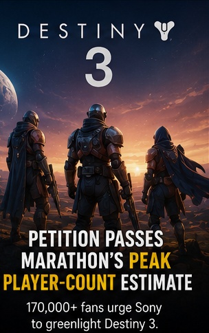 Destiny 3 petition passes Marathon’s peak player-count estimate