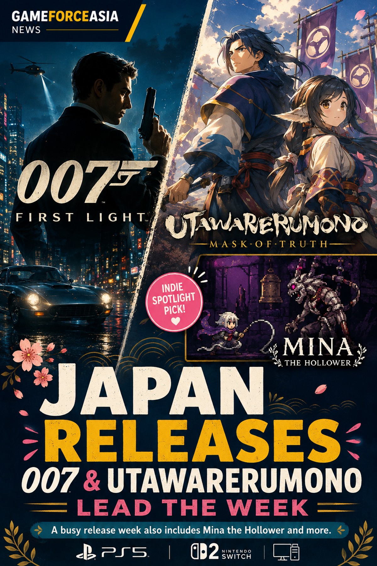 007 First Light and Utawarerumono headline this week’s Japanese game releases