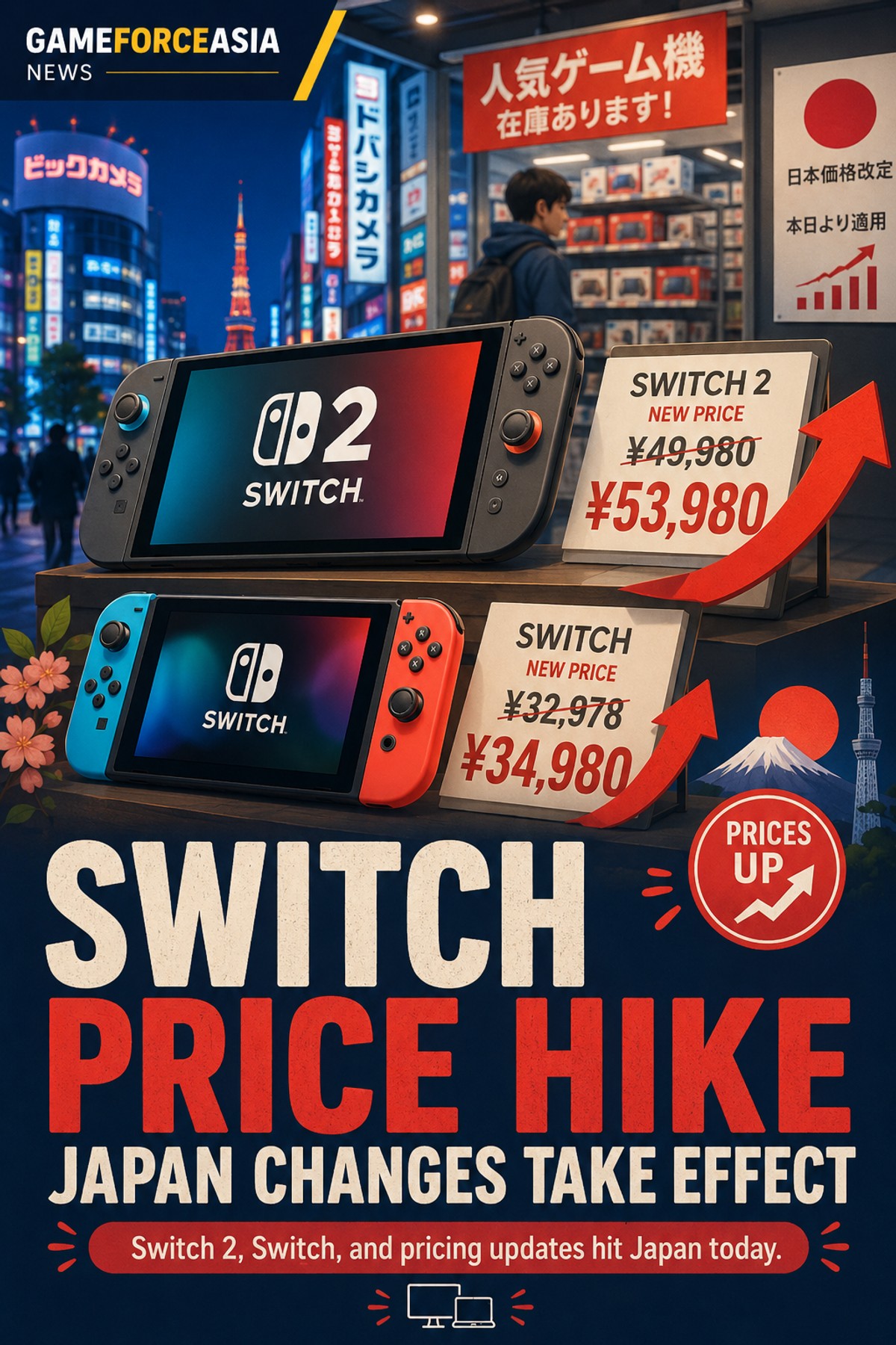 Switch 2 and Switch price increases take effect in Japan today