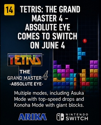 Tetris: The Grand Master 4 – Absolute Eye comes to Switch on June 4