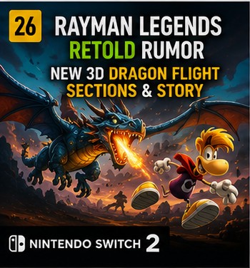 Rayman Legends Retold Switch 2 report adds dragon flight and story details