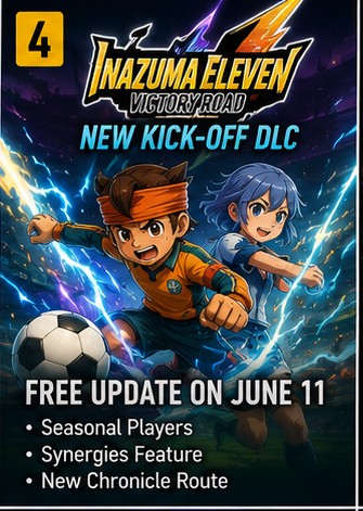 Inazuma Eleven: Victory Road gets free New Kick-Off DLC on June 11