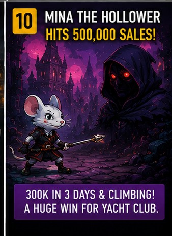 Mina the Hollower sells over 500,000 copies