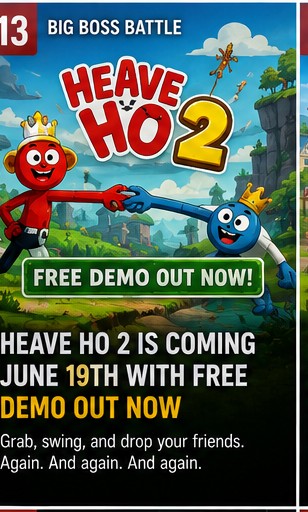 Heave Ho 2 is coming out June 19th with free demo out now