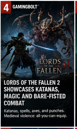 Lords of the Fallen 2 showcases katanas, magic and bare-fisted combat in new gameplay