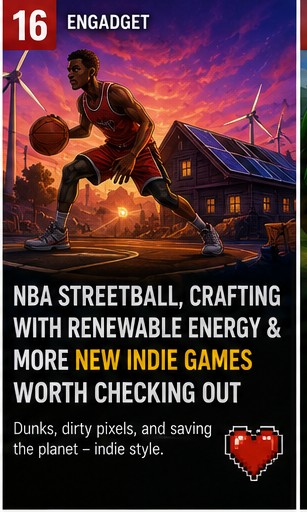 NBA streetball, crafting with renewable energy and other new indie games worth checking out