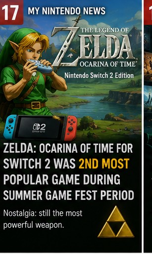 Zelda: Ocarina of Time for Switch 2 was 2nd most popular game during Summer Game Fest period