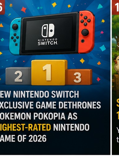 New Nintendo Switch Exclusive Game Dethrones Pokemon Pokopia as Highest-Rated Nintendo Game of 2026