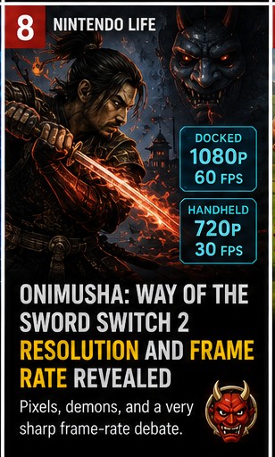 Onimusha: Way Of The Sword Switch 2 Resolution And Frame Rate Revealed