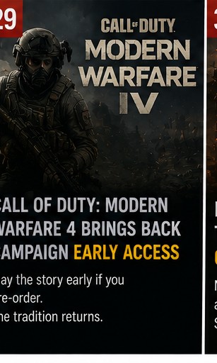 Call of Duty: Modern Warfare 4 marks the return of campaign early access