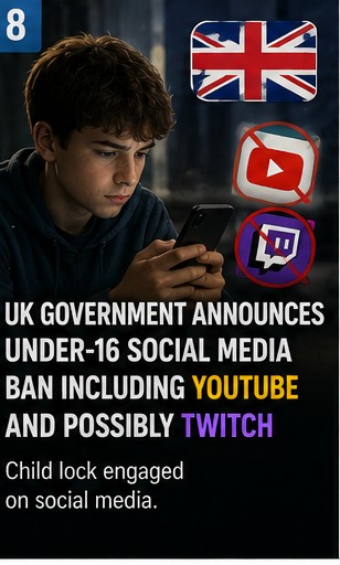 UK government announces under-16 social media ban including YouTube and possibly Twitch