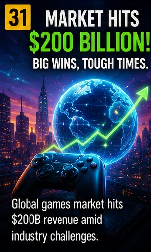Global games market hits $200 billion yearly revenue amid cost-cutting crisis