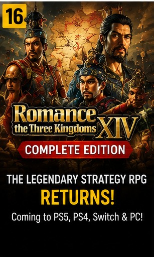 Romance of the Three Kingdoms XIV Complete Edition announced for PS5, PS4, Switch and PC