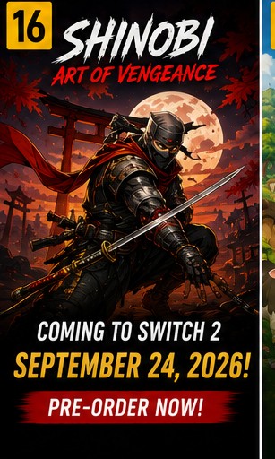 SHINOBI: Art of Vengeance coming to Switch 2 on September 24