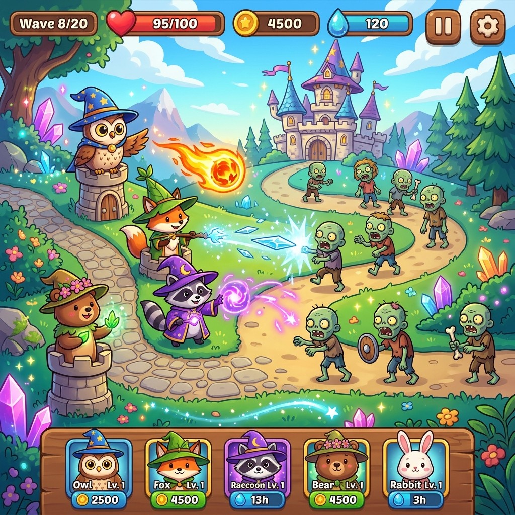 Wizzy Animals: Defense now live on mobile