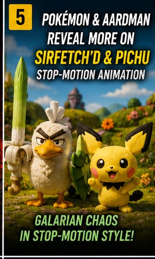 Pokémon and Aardman share more details on Misadventures of Sirfetch’d & Pichu