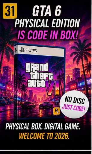 GTA 6 physical edition doesn’t come with discs, it’s a code in the box