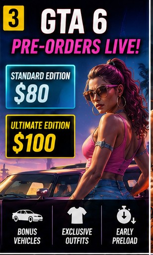 Rockstar confirms Grand Theft Auto 6 Ultimate Edition, pre-order bonuses and price