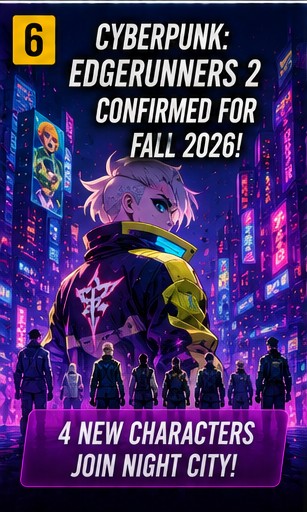 Cyberpunk: Edgerunners 2 confirms fall release as four new characters are introduced