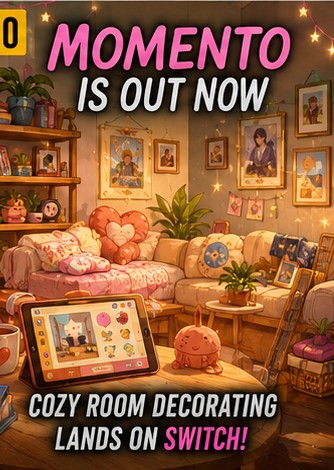 Momento launch trailer arrives as cozy room decorator hits Switch 2 and Switch