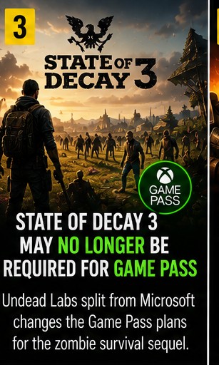 7 July 2026 – State Of Decay 3 May No Longer Be Required For Game Pass