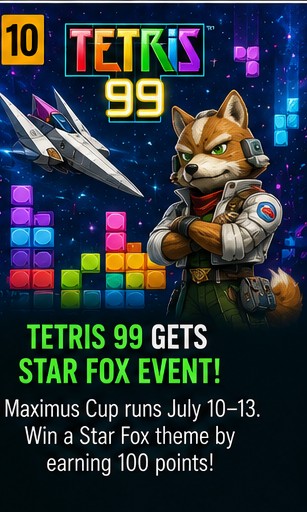 7 July 2026 – Tetris 99 Gets Star Fox Crossover Event Trailer