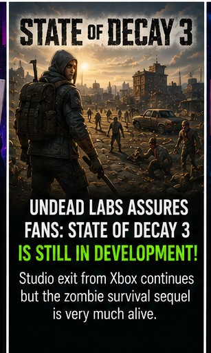 7 July 2026 – Undead Labs Says State Of Decay 3 Is Still Coming