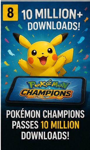 8 July 2026 – Pokémon Champions Passes 10 Million Downloads