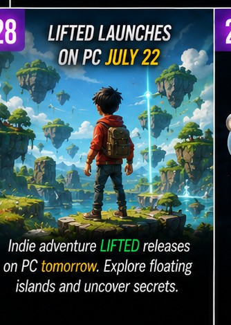 LIFTED Launches on PC July 22