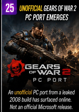 Unofficial Gears of War 2 PC Port Appears From Leaked Build