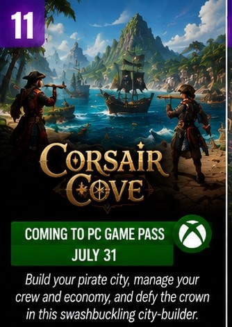 Corsair Cove Sails Into PC Game Pass on July 31
