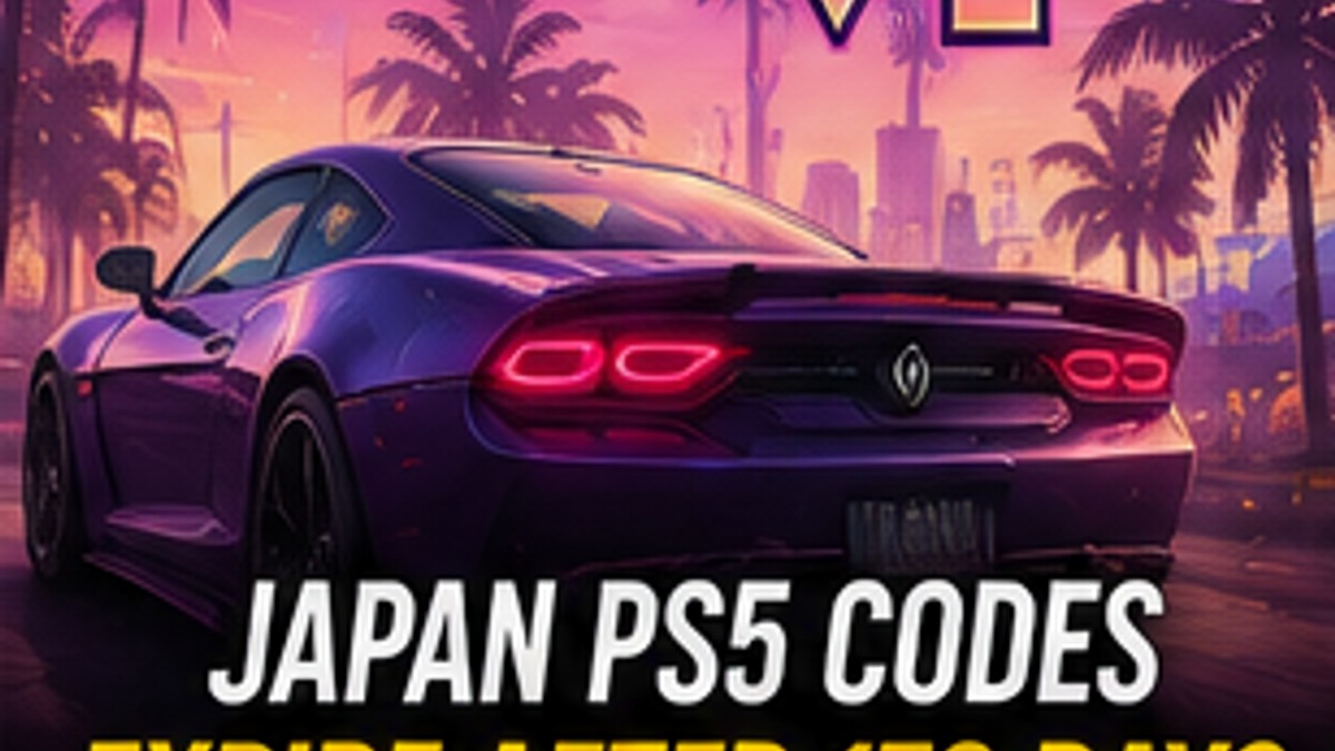 GTA 6 PS5 Download Codes in Japan Will Have a Short Redemption Window