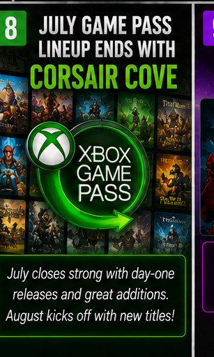 Game Pass July Lineup Ends with Corsair Cove