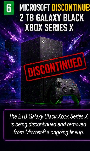 Microsoft Discontinues the 2 TB Galaxy Black Xbox Series X