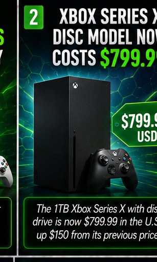 Xbox Series X Disc Model Now Costs $799.99 in the US