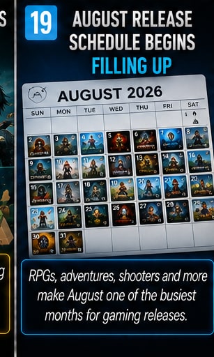 August Release Schedule Begins Filling Up