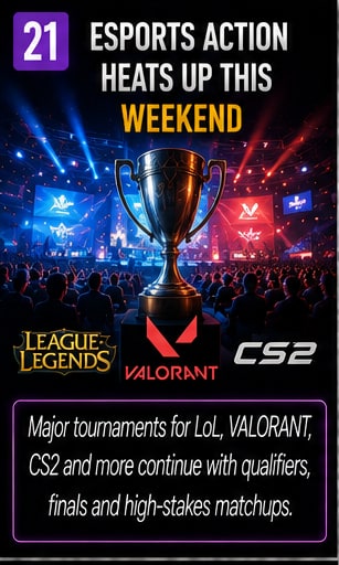 Esports Calendar Remains Active This Weekend