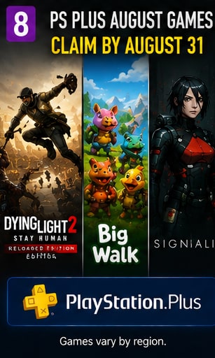 PlayStation Plus August Games Available Until August 31
