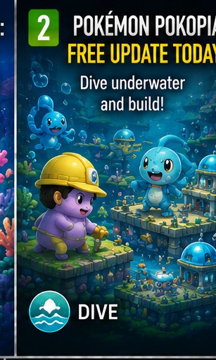 Pokémon Pokopia Adds Underwater Exploration