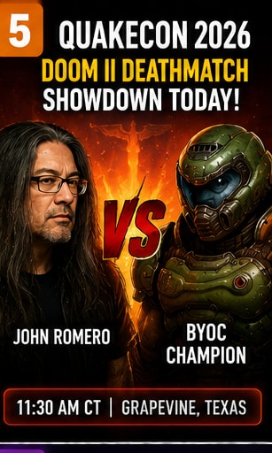 QuakeCon 2026 Continues With DOOM II Deathmatch Showdown
