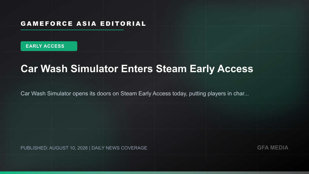 Car Wash Simulator Enters Steam Early Access