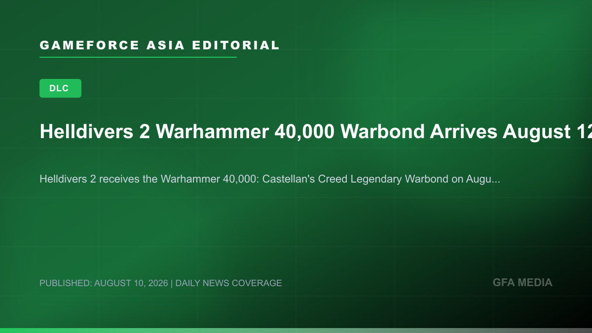 Helldivers 2 Warhammer 40,000 Warbond Arrives August 12