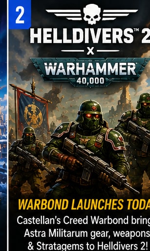 Helldivers 2 x Warhammer 40,000 Legendary Warbond Launches
